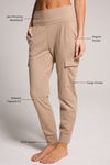 CARGO KNIT JOGGER - HEATHER TAUPE