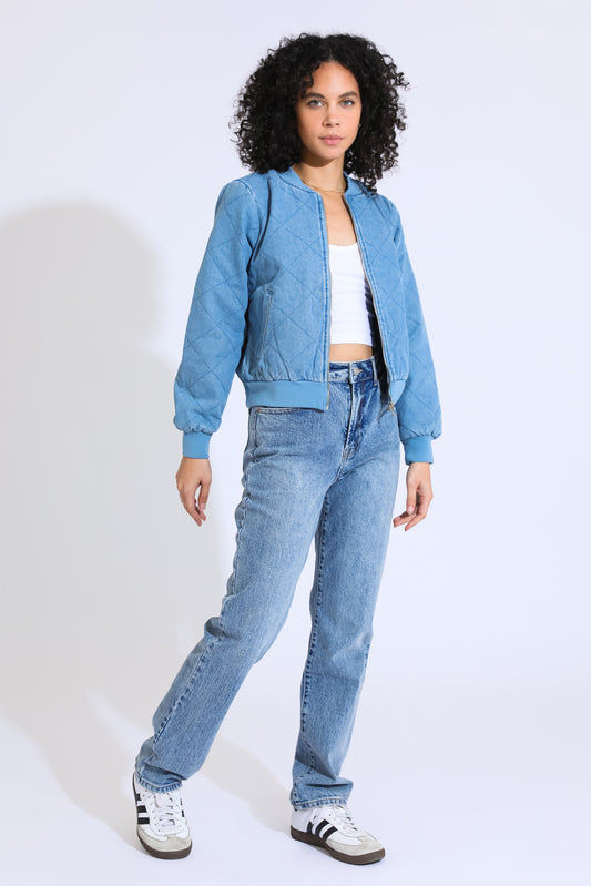Stella High Rise 90's Straight Jean - Medium Indigo Wash