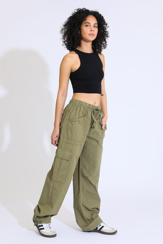 90's Baggy Cargo Pant - Dusty Olive