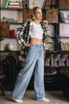 The Baggy Wide Leg Jeans - Light Medium Indigo