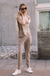CARGO KNIT JOGGER - HEATHER TAUPE