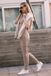 CARGO KNIT JOGGER - HEATHER TAUPE