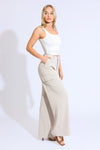 TROUSER WIDE LEG W/ CARGO POCKETS - STONE