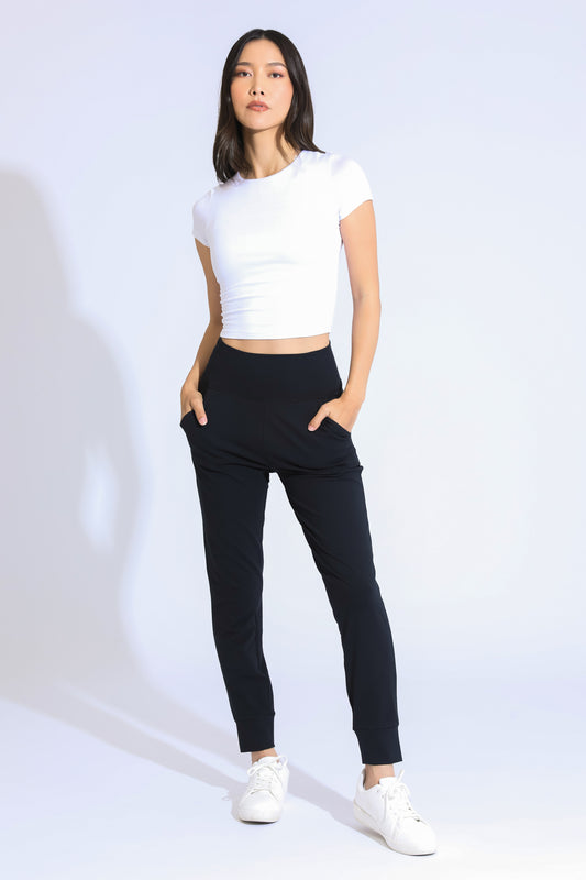 Easy Knit Jogger - Black