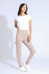 CARGO KNIT JOGGER - HEATHER TAUPE