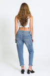 HIGH RISE CARPENTER MOM JEANS - 70'S BLUE