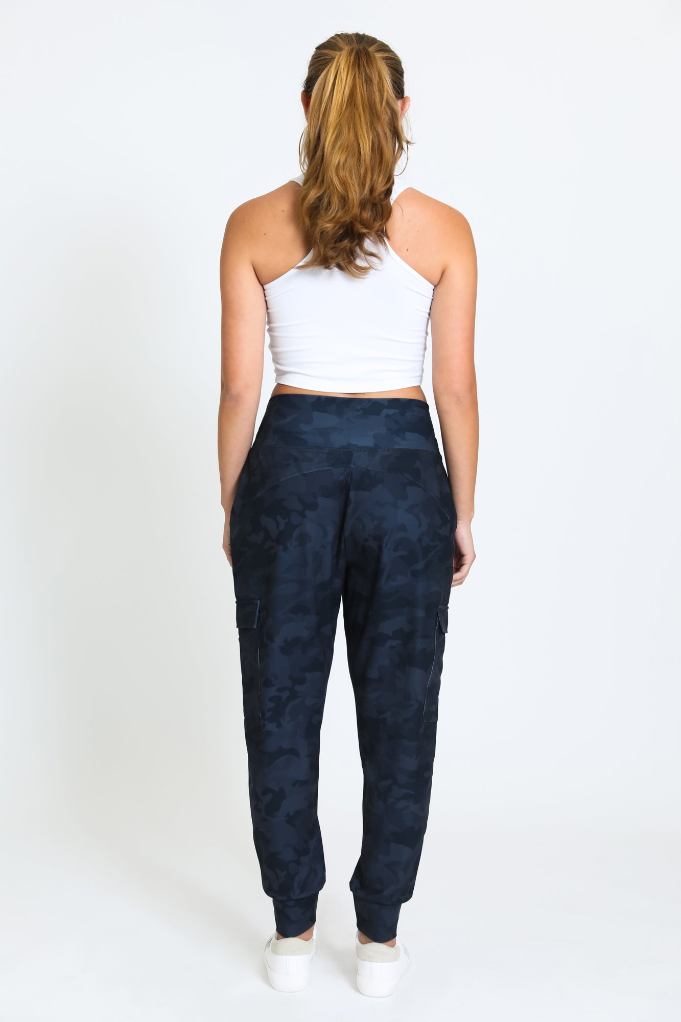 A Soft Touch Knit Denim Joggers - Dark Wash