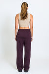 SUPER HIGH RISE WIDE LEG TROUSER - PLUM