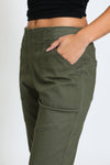 PULL ON UTILITY CARGO JOGGER - OLIVE