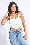 SEAMED TANK TOP - WHITE