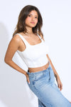 SEAMED TANK TOP - WHITE