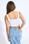 SEAMED TANK TOP - WHITE