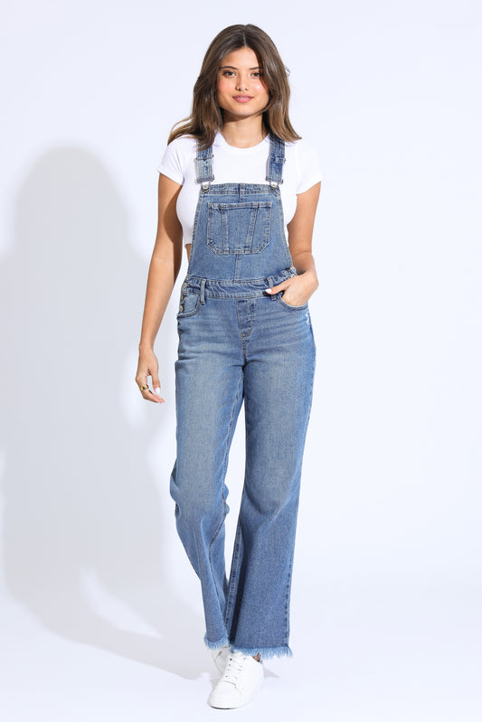 The Rewash Flare Overalls - Indigo Vintage