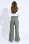 BOARDWALK WIDE LEG W/ CARGO POCKETS - HUNTER GREEN