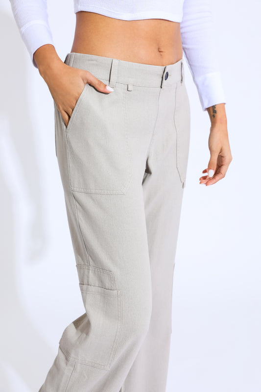 Comfort Waist Utility Pant - Taupe