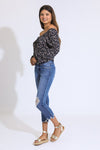 CLASSIC RISE CROPPED JEANS - DARK BLUE BLACK