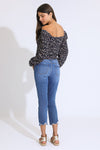 CLASSIC RISE CROPPED JEANS - DARK BLUE BLACK