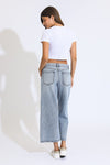 Jaycie Classic Lowrise Wide Leg Crop Jeans - Indigo