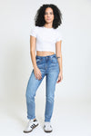 Everyday Cropped Thermal Tee - White