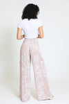 BOARDWALK WIDE LEG W/ CARGO POCKETS - MAUVE PRINT