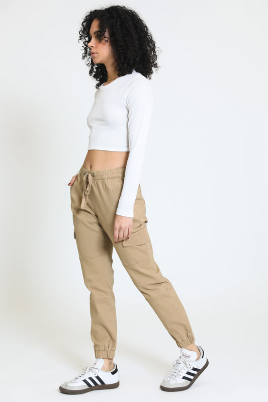 CARGO UTILITY JOGGER - TAUPE BROWN