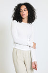 Essential Stitched Detail Long Sleeve Tee - Soft White