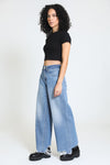 Alexa Raw Hem High Rise Jeans - Medium Wash