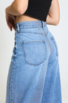 Alexa Raw Hem High Rise Jeans - Medium Wash