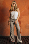LUNA BOARDWALK WIDE LEG PANT - TAUPE