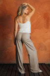 LUNA BOARDWALK WIDE LEG PANT - TAUPE