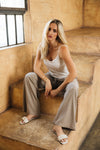 LUNA BOARDWALK WIDE LEG PANT - TAUPE