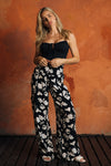 BOARDWALK WIDE LEG W/ CARGO POCKETS - Black / Natural