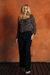 SUMMER FLORALS TOP - BLACK FLORAL