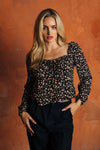SUMMER FLORALS TOP - BLACK FLORAL