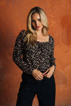 SUMMER FLORALS TOP - BLACK FLORAL
