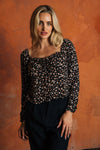 SUMMER FLORALS TOP - BLACK FLORAL