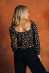 SUMMER FLORALS TOP - BLACK FLORAL