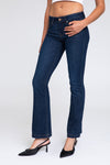Low Rise Bootcut Jeans - Blue Black Carbon
