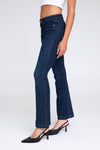 Low Rise Bootcut Jeans - Blue Black Carbon
