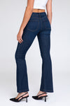 Low Rise Bootcut Jeans - Blue Black Carbon