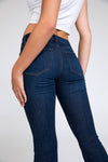 Low Rise Bootcut Jeans - Blue Black Carbon