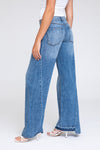 Classic Rise A-Line Jeans W/ Low Hem - Medium Indigo