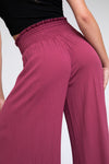 FRONT WRAP WIDE LEG PANT - BRICK