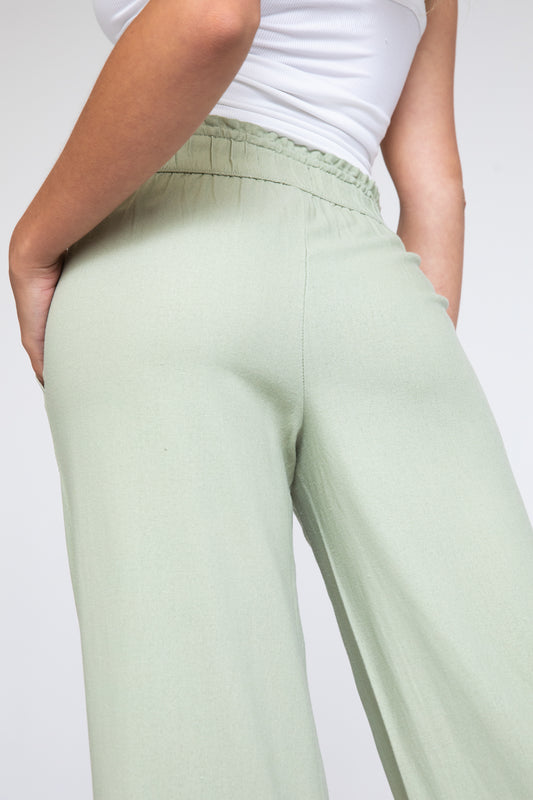 PULL ON PANT - LAUREL GREEN