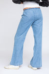 LOW RISE FLARE PANTS - MEDIUM INDIGO