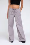 MICROBAND WIDE LEG PANT - MINK