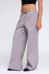 MICROBAND WIDE LEG PANT - MINK