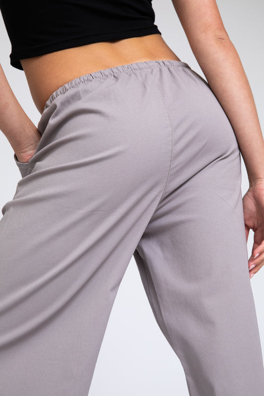 MICROBAND WIDE LEG PANT - MINK