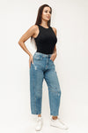 Slim Barrel Jeans - Medium Indigo