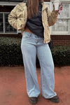 Classic Rise A-Line Baggy Jeans - Light Medium Indigo